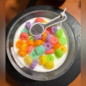 Frosted (Froot) Loops Figural Scented 3 Wick Candle in Cereal Bowl